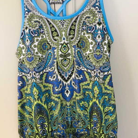Athleta Racerback Yoga Tank Top With Paisley Print - Picture 4 of 7
